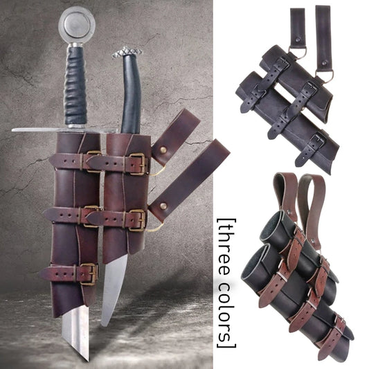 Medieval Double Sword Belt Sheath