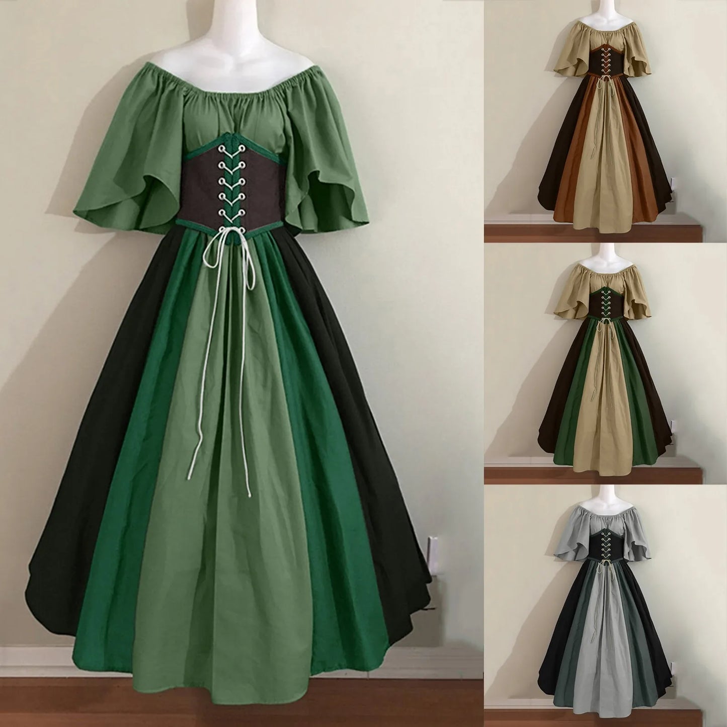 Medieval Style Dress With Corset