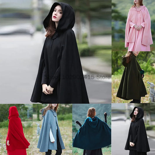 Medieval Style Costume  Hooded Cloak