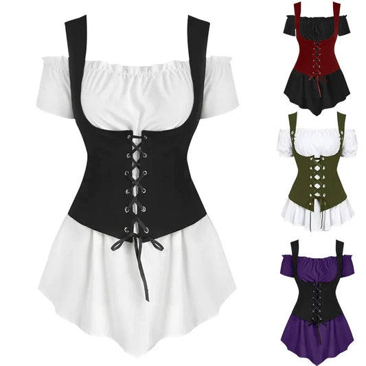 Medieval Style 2 piece  shirt and vest