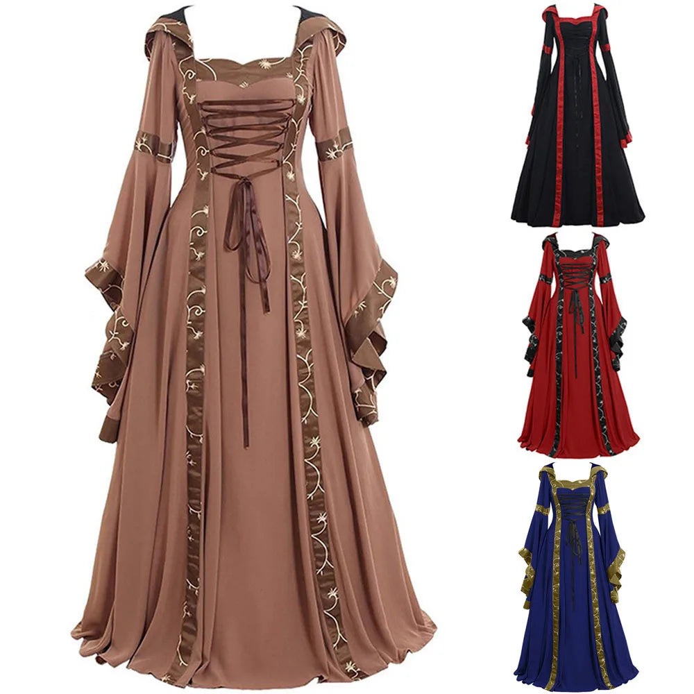 Medieval Style Long Sleeve Court Dress