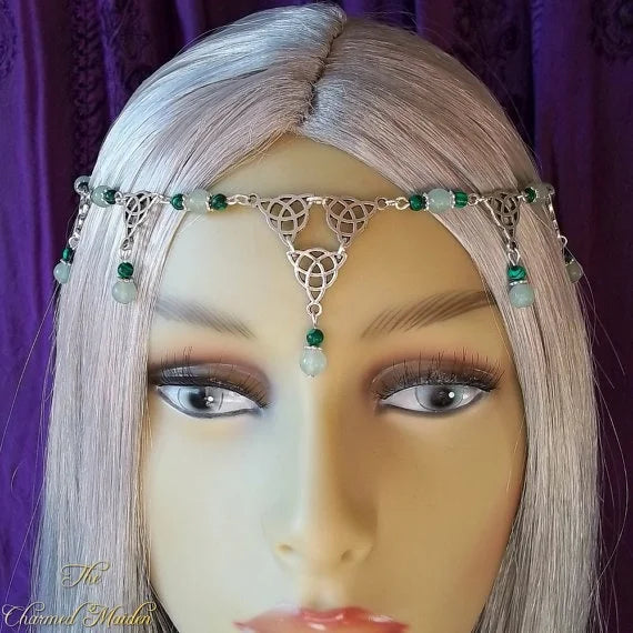 Green Gemstone Celtic Headpiece